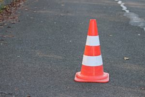 A traffic cone, sometimes called a pylon I believe