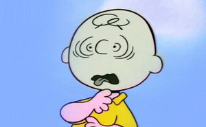 Charlie Brown feeling sick